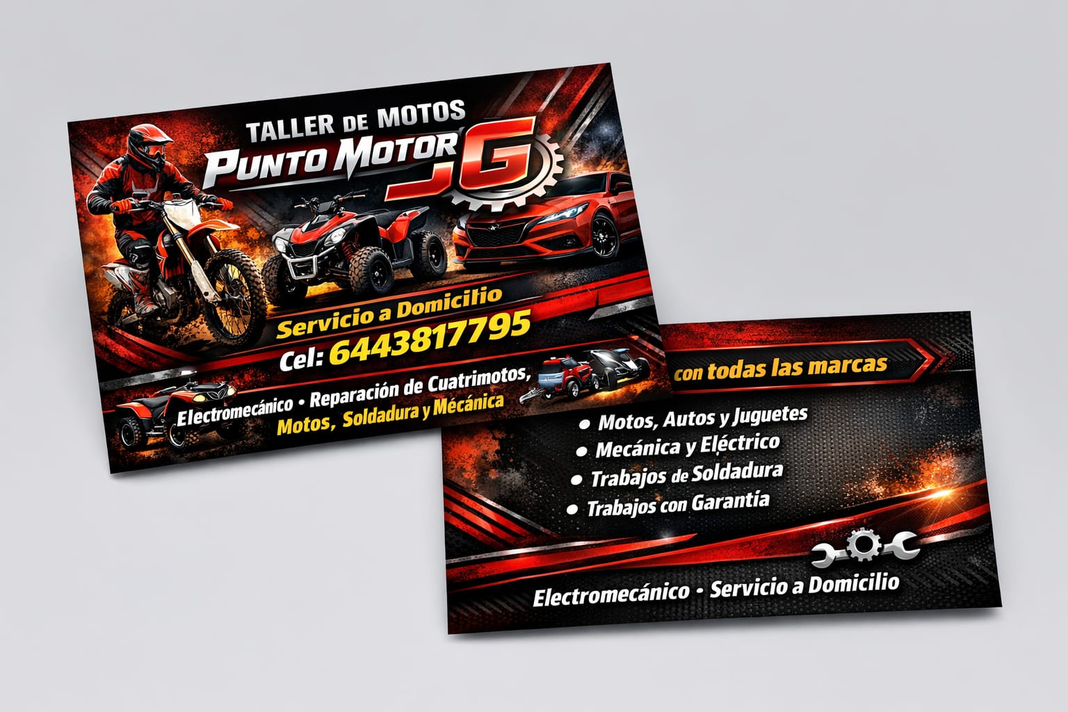 Tarjeta Punto Motor GG Taller de Motos